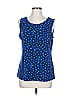 IMAN Blue Sleeveless Top Size L - photo 1