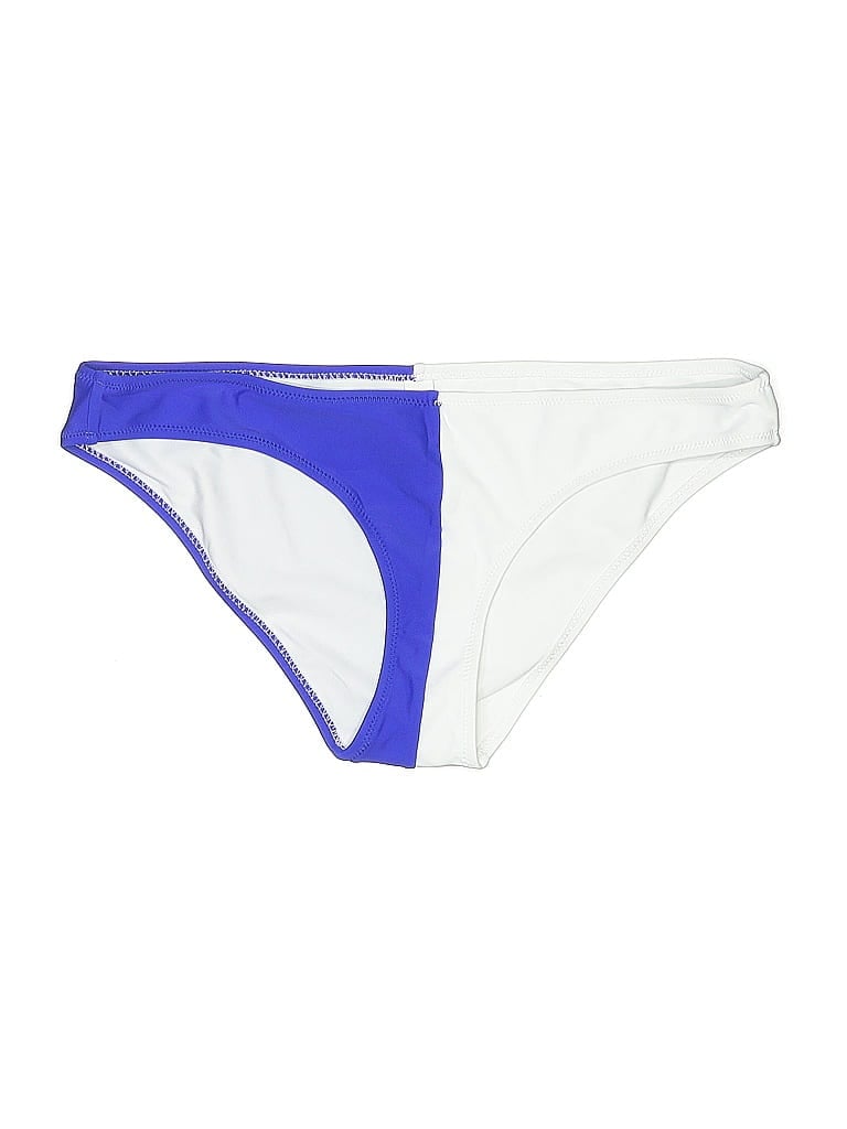 Pre-owned Solid & Striped Swimsuit Bottoms In White
