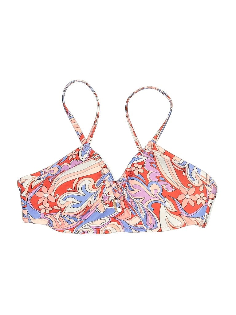 Shade & Shore Paisley Orange Red Swimsuit Top Size XS - photo 1
