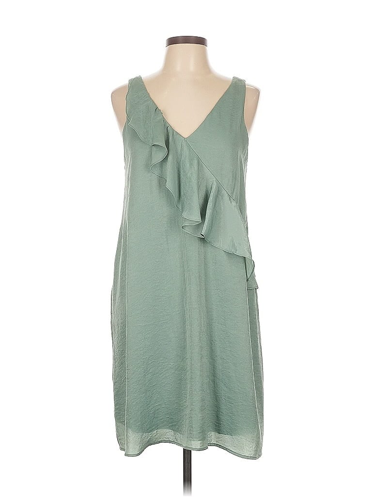 Everly 100% Polyester Green Casual Dress Size L - photo 1