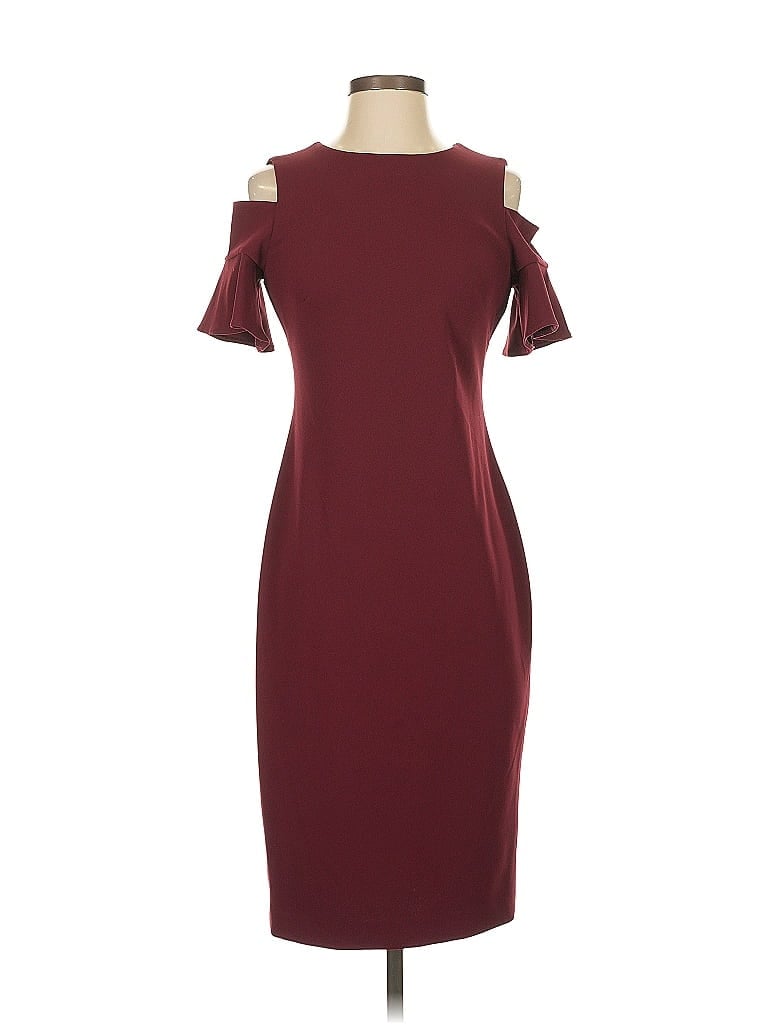 Click to view more detailed imagery on our partner's website Pre-owned Calvin Klein Cocktail Dress In Burgundy