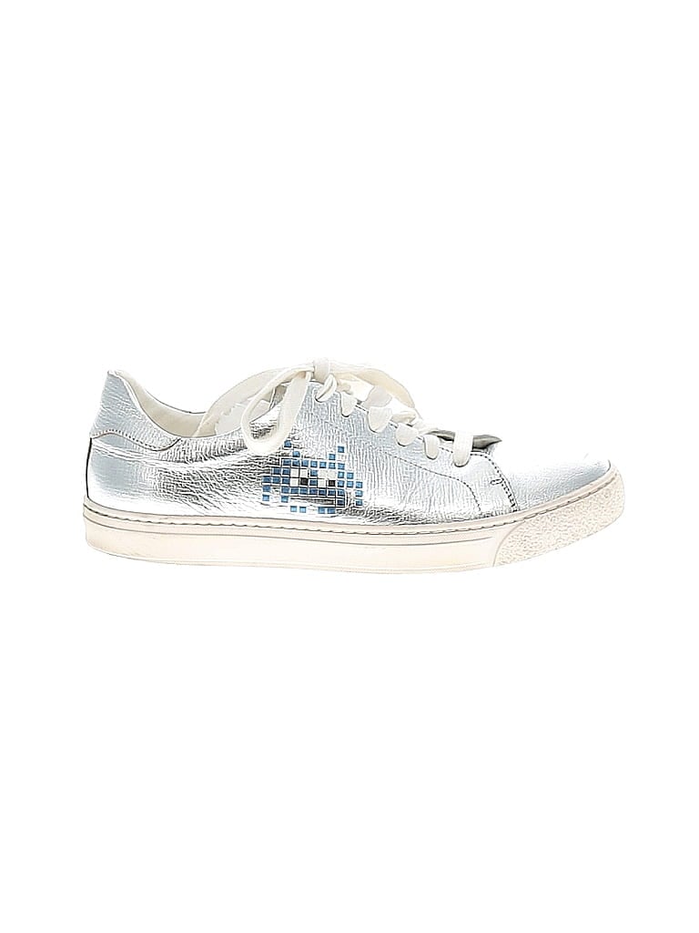 Anya Hindmarch Metallic Silver Sneakers Size EU 38 - photo 1