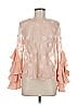 Gracia 100% Polyester Pink Long Sleeve Blouse Size M - photo 1