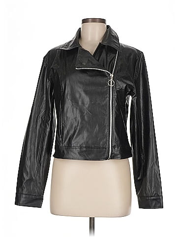 Rave Bold Black Leather Jacket (view 1)