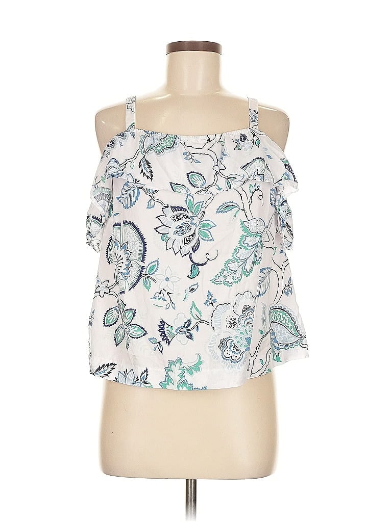 Ann Taylor LOFT Outlet 100% Lyocell White Sleeveless Blouse Size M - photo 1