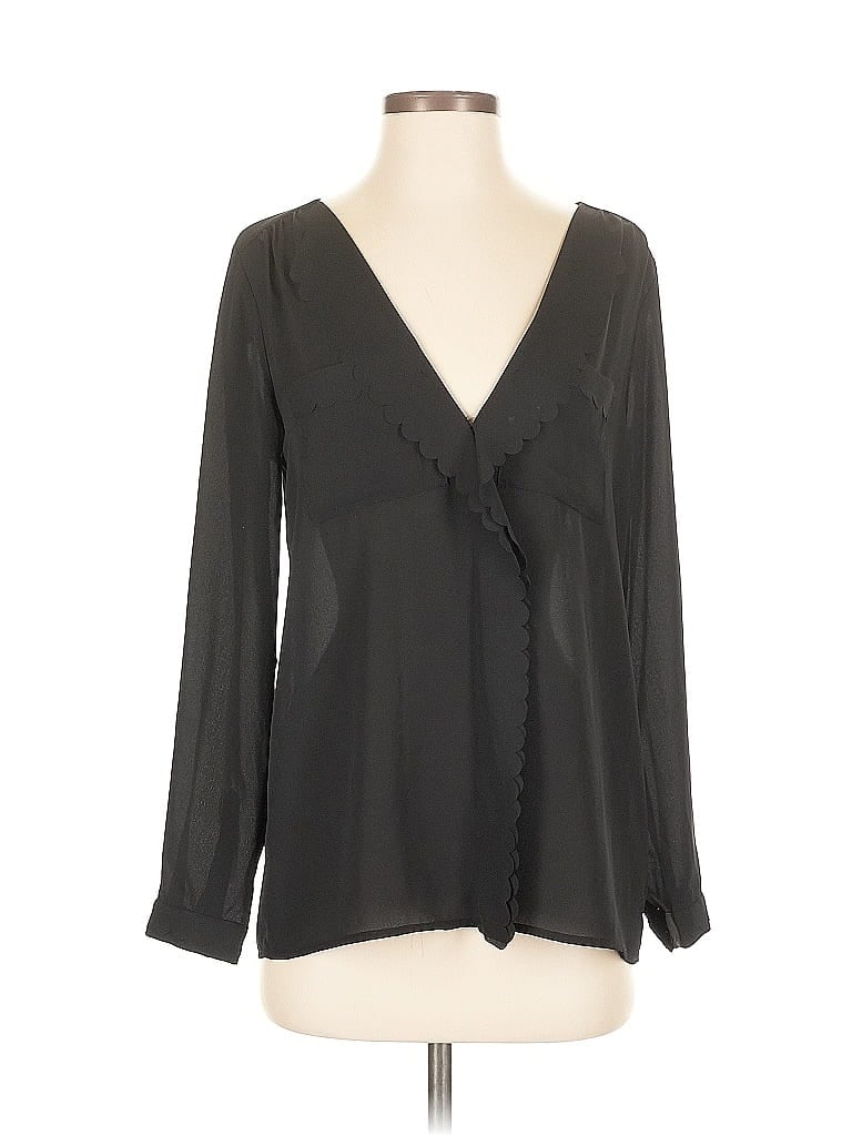 Pre-owned Hd In Paris Long Sleeve Blouse In Black
