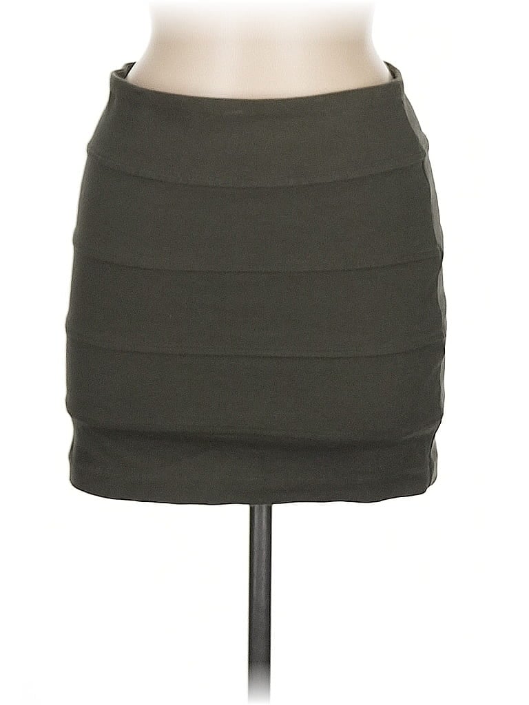 Aeropostale Solid Gray Casual Skirt Size M - photo 1