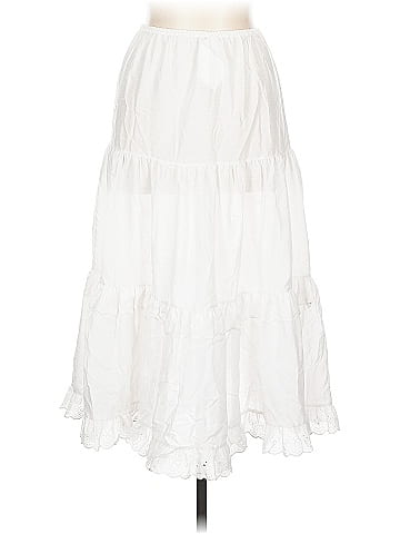 Assorted Brands White Tiered Skirt with Frills (view 1)