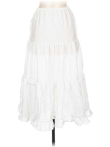 Assorted Brands White Tiered Skirt with Frills (view 2)