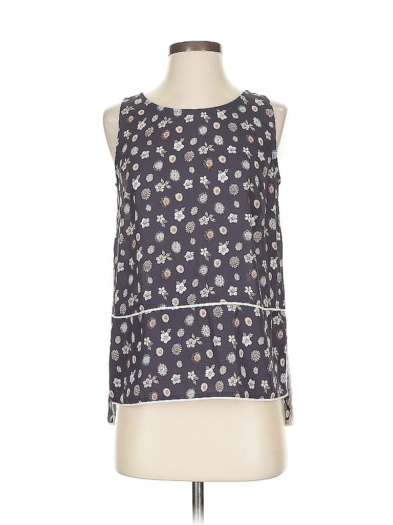 Pre-owned Ann Taylor Loft Sleeveless Blouse In Blue