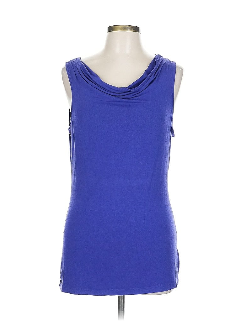 Pre-owned Halogen Sleeveless Top Purple Cowl Neck Tops