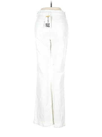 Baccini White Embroidered Flared Leg Jeans (view 2)