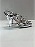 Prada Metallic Silver Leather Criss-Cross Slingback Sandals Size EU 39 - photo 11