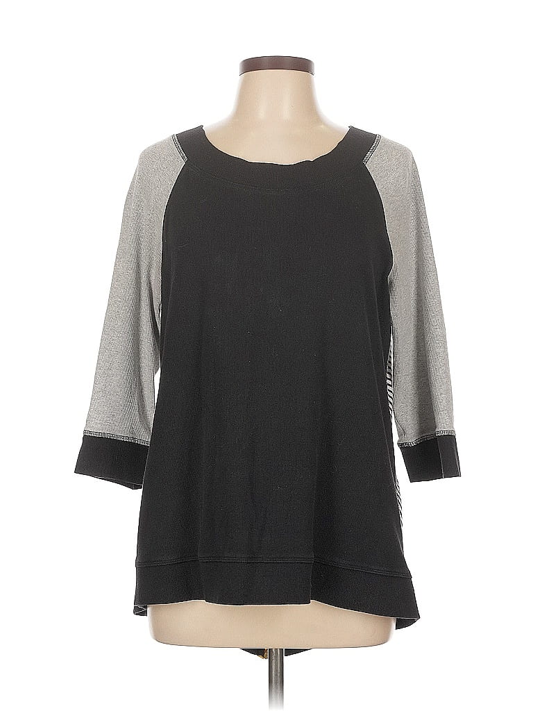 Pre-owned Zenergy By Chico's Cardigan Sweater In Black
