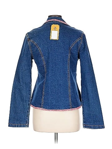 Rave Blue Denim Jacket with Trim (view 2)