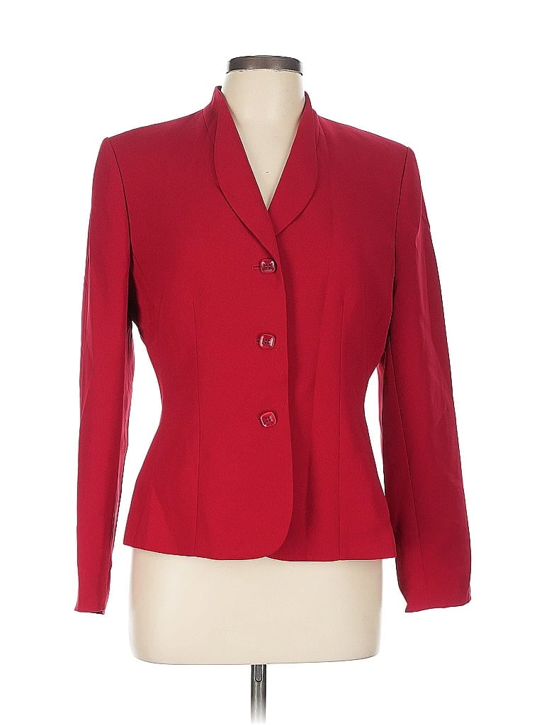 Le Suit 100% Polyester Red Blazer Size 10 - photo 1