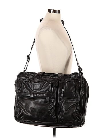 Tumi Leather Messenger - back