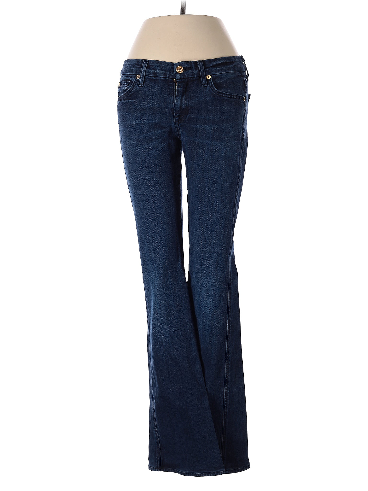 7 For All Mankind Hearts Blue Jeans Size 26 waist