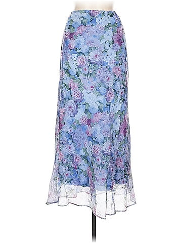 K Studio Charming Blue Floral Casual Skirt (view 2)
