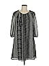 Giotto 100% Polyester Chevron-herringbone Gray Casual Dress Size M - photo 1
