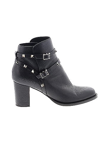Valentino Garavani Leather Rockstud Ankle Boots (view 1)