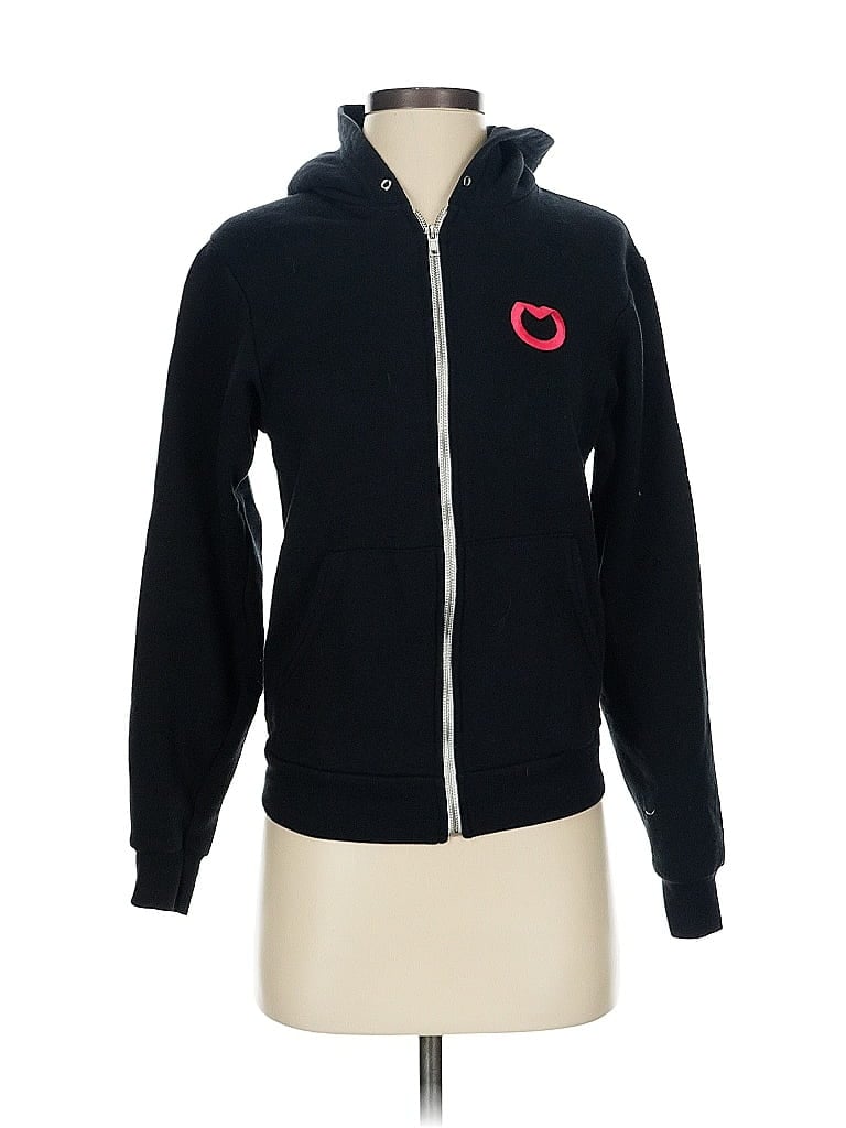 Pre-owned American Apparel Zip Up Hoodie In Black