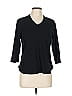 Isaac Mizrahi LIVE! 100% Cotton Black 3/4 Sleeve T-Shirt Size L - photo 1