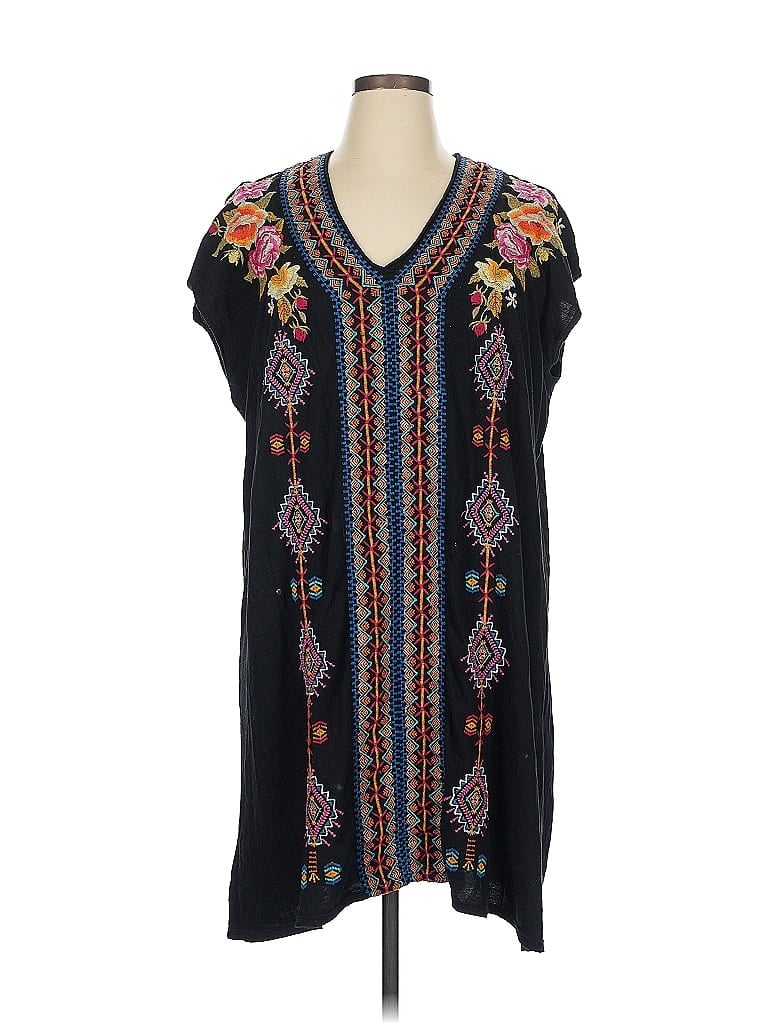 Johnny Was 100% Cotton Black Casual Dress Size XL - photo 1
