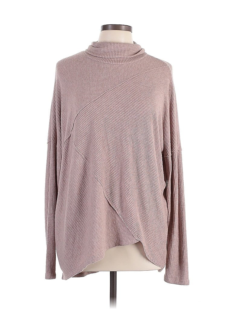 Pre-owned H By Bordeaux Turtleneck Sweater In Brown