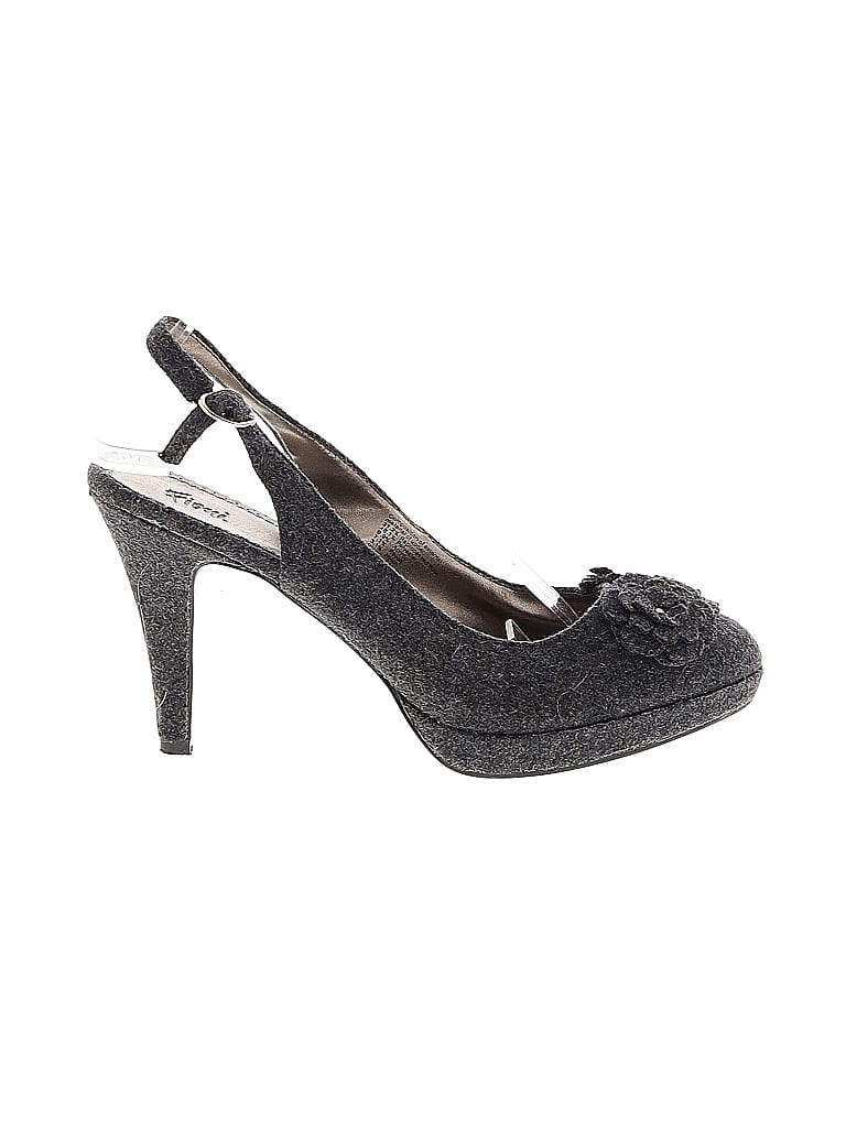 Fioni Black Gray Heels Size 9 1/2 - photo 1