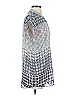 CAbi Silver Short Sleeve Blouse Size S - photo 4