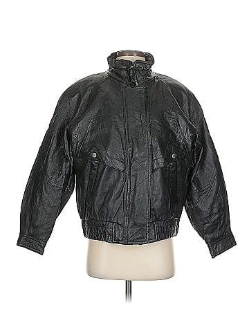 Wilsons Leather Black 1980s Leather Jacket by Wilson's (view 1)