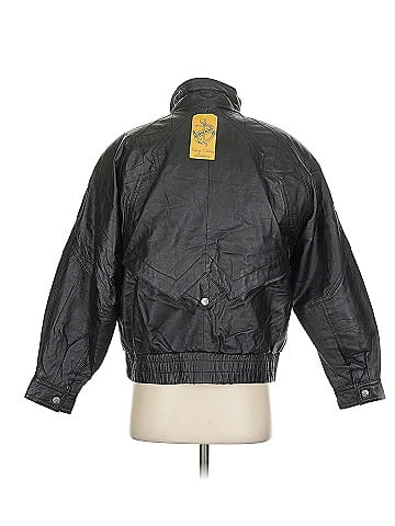 Wilsons Leather Black 1980s Leather Jacket by Wilson's (view 2)
