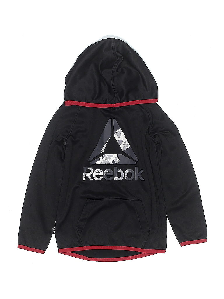 Click to view more detailed imagery on our partner's website Pre-owned Reebok Kids' Pullover Hoodie In Black