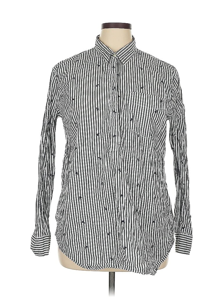 Click to view more detailed imagery on our partner's website Pre-owned Gap Long Sleeve Button Down Shirt In Silver