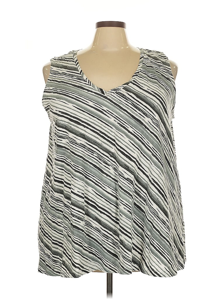 Roaman's 100% Cotton Silver Sleeveless T-Shirt Size 30 - photo 1