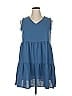 Lucky in Love 100% Polyester Solid Blue Casual Dress Size XL - photo 1