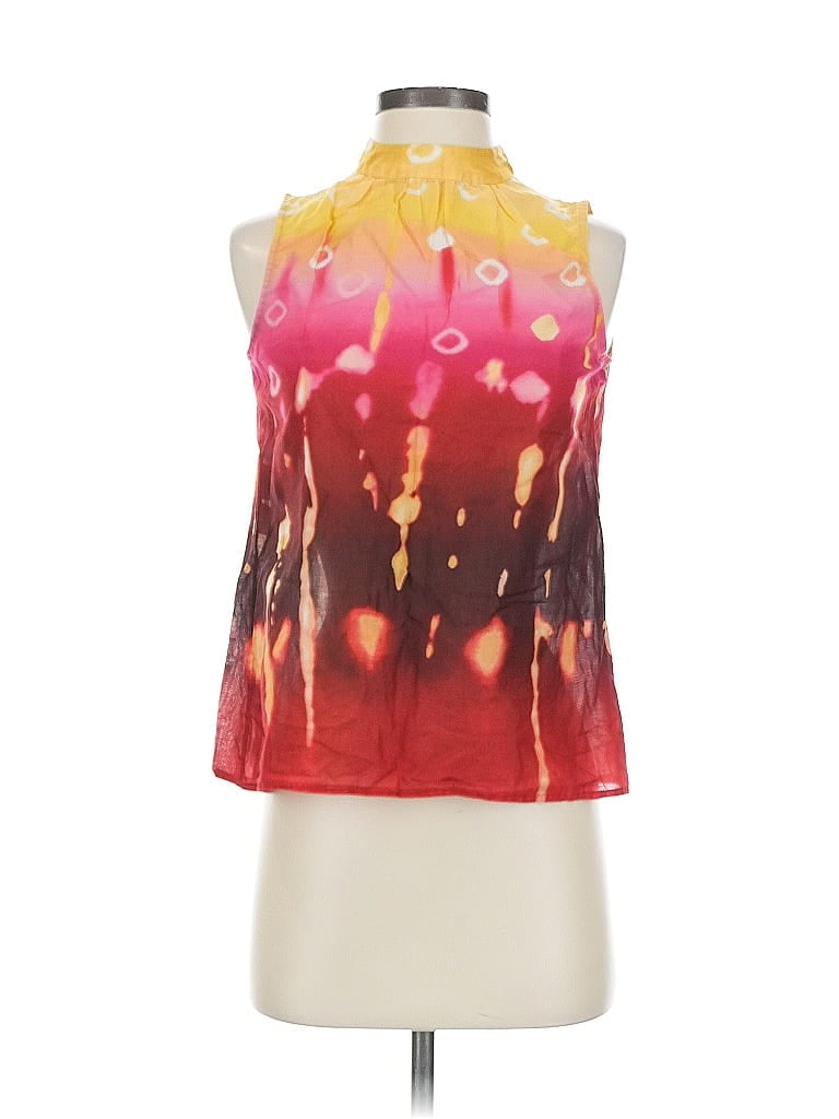 Pre-owned Jones New York Signature Sleeveless Blouse In Red