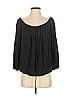 Michael Kors 100% Viscose Solid Black 3/4 Sleeve Blouse Size 2 - photo 1
