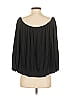 Michael Kors 100% Viscose Solid Black 3/4 Sleeve Blouse Size 2 - photo 2