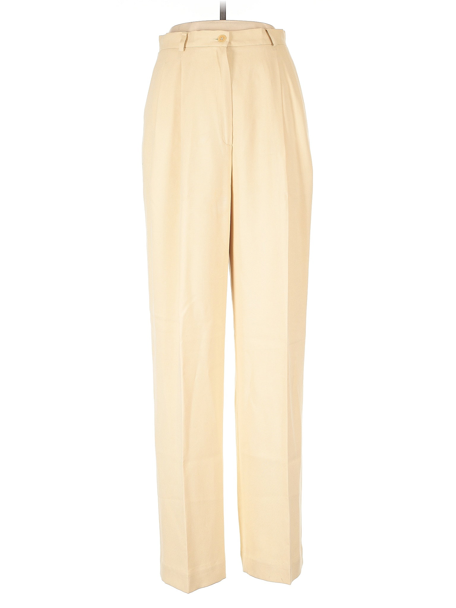 Ann Taylor 100% Silk Ivory Tan Silk Pants Size 8