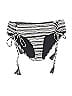 Becca Stripes Gray Swimsuit Bottoms Size M - photo 1