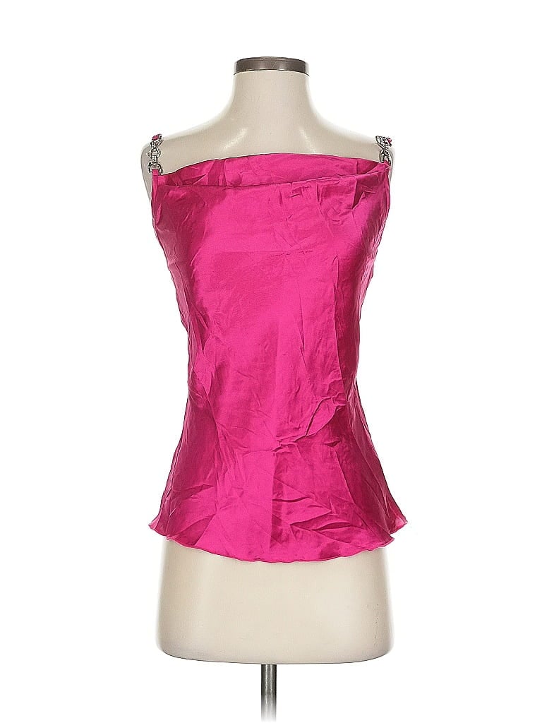 Pre-owned Nicole Miller Sleeveless Blouse In Pink