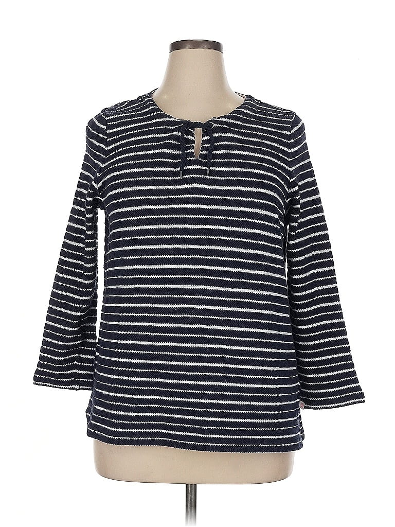 T by Talbots 100% Cotton Blue Pullover Sweater Size XL - photo 1