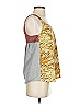 Tiny 100% Cotton Color Block Floral Graphic Gold Sleeveless Blouse Size S - photo 4