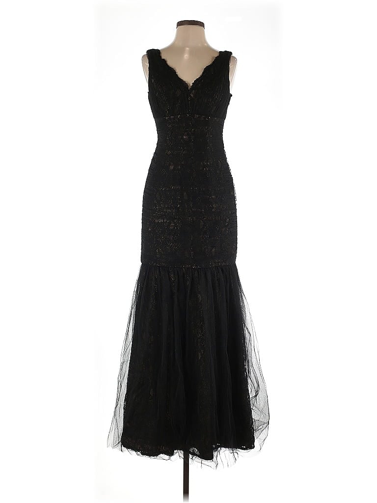 ML Monique Lhuillier 100% Nylon Black Cocktail Dress Size 2 - photo 1