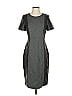 St. John Solid Gray Casual Dress Size 4 - photo 1