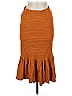 Eva Mendes by New York & Company Solid Orange Casual Skirt Size M - photo 1