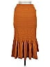 Eva Mendes by New York & Company Solid Orange Casual Skirt Size M - photo 2