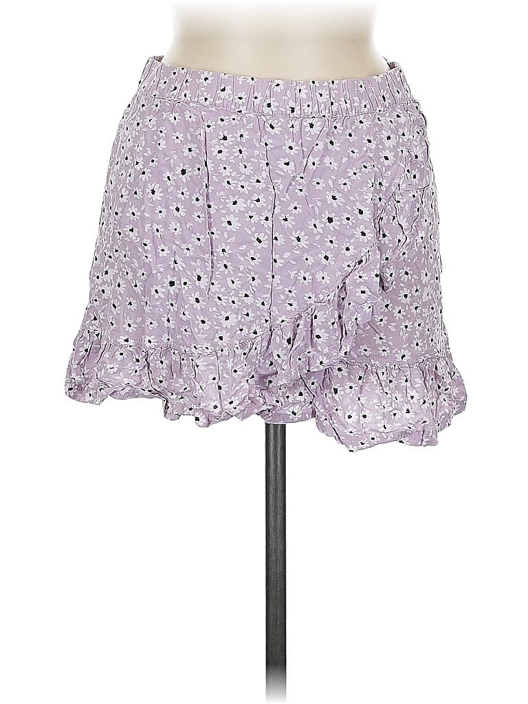 Pre-owned Divided By H&m Casual Skirt In Purple